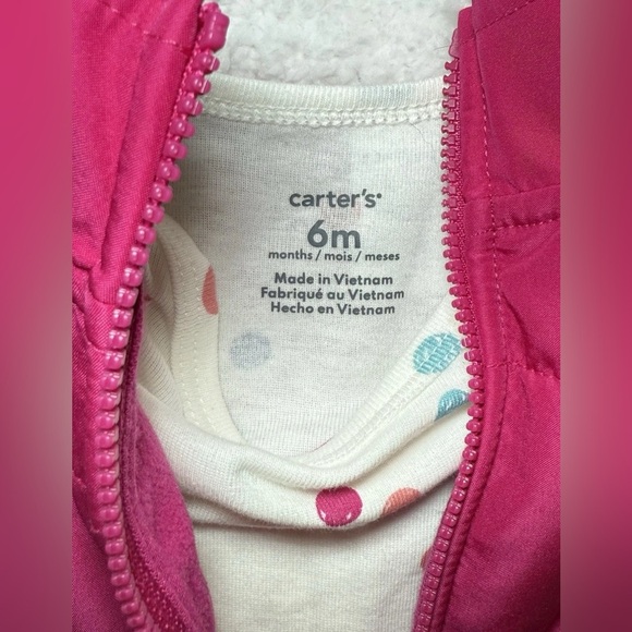 NWT Carter's Bodysuit with Vest Coat, Lot of 2, Long Sleeve, Blue & Pink Size 6M - Picture 10 of 10